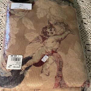 Homescapes Table Linens: Cheribini / Antique Gold 66” X 84 " Oblong Oversized